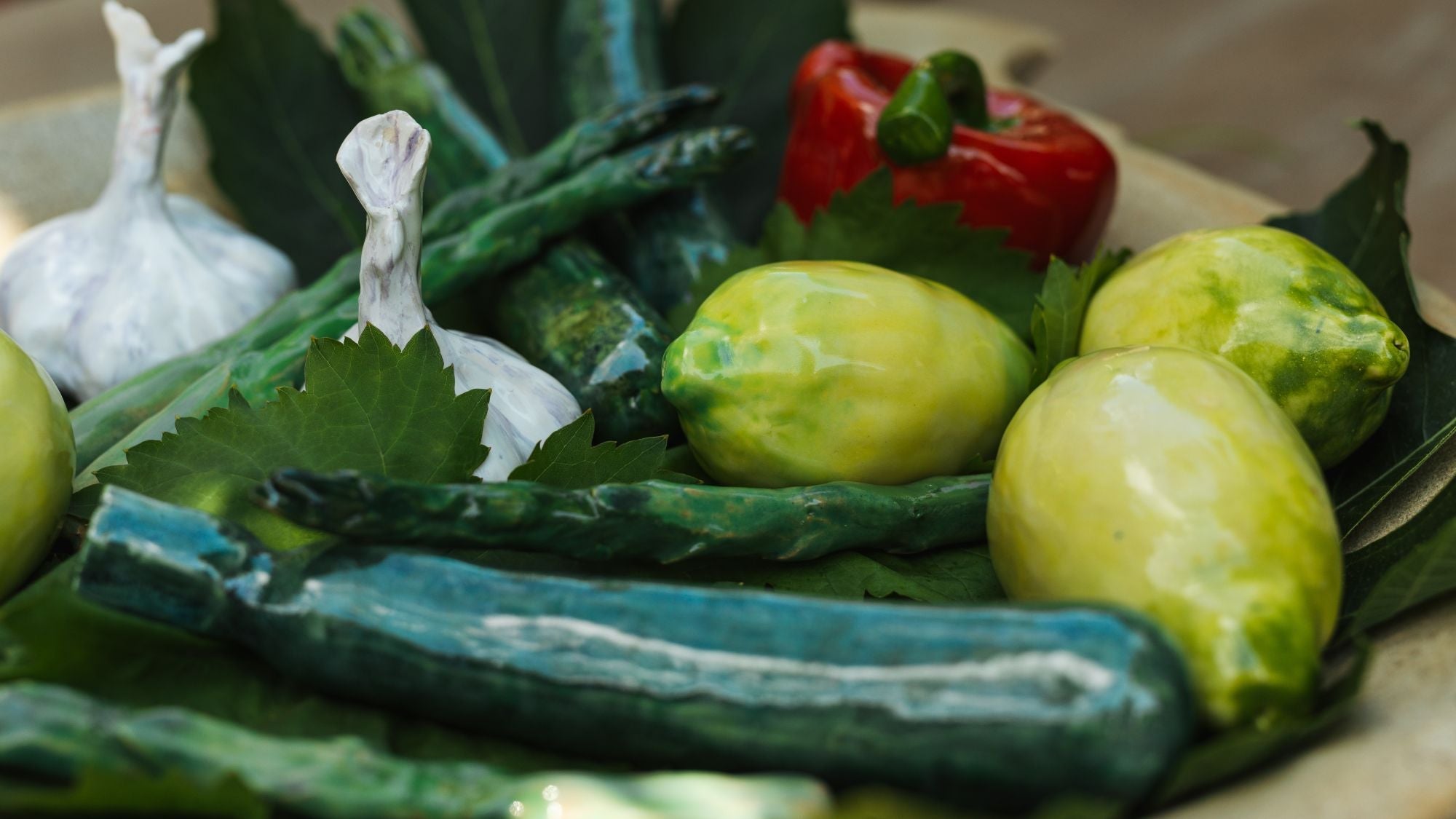 Sculptural Ceramic Fruits and Vegetables