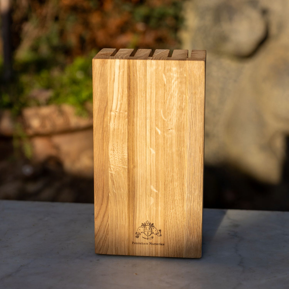 Petersham Oak Knife Block – Petersham Nurseries