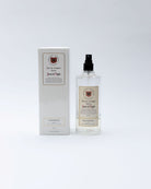 Perfume bottle and packaging on a white background