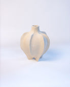 White ceramic vase with on a light background